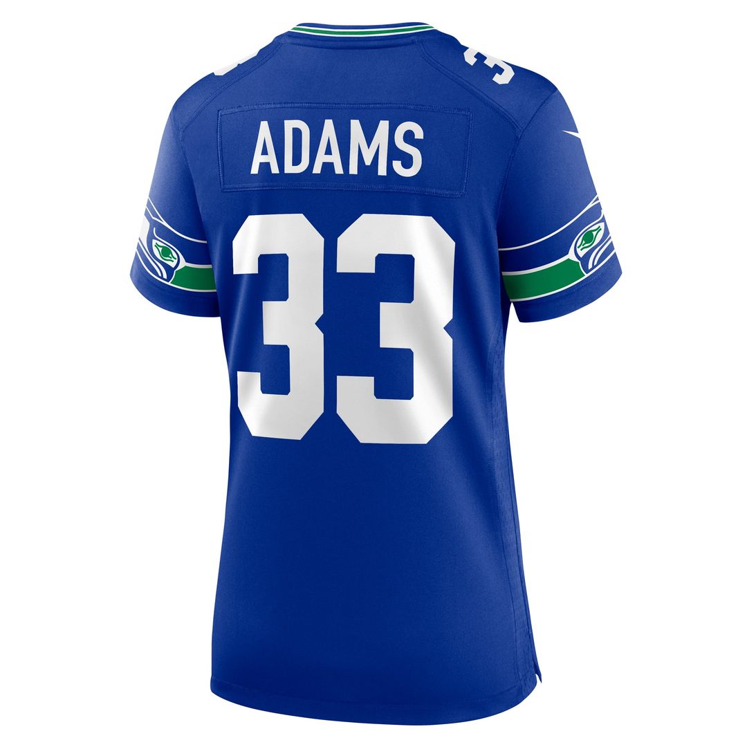 Women's Nike Seattle Seahawks Jamal Adams Royal Throwback Player Game NFL Jersey