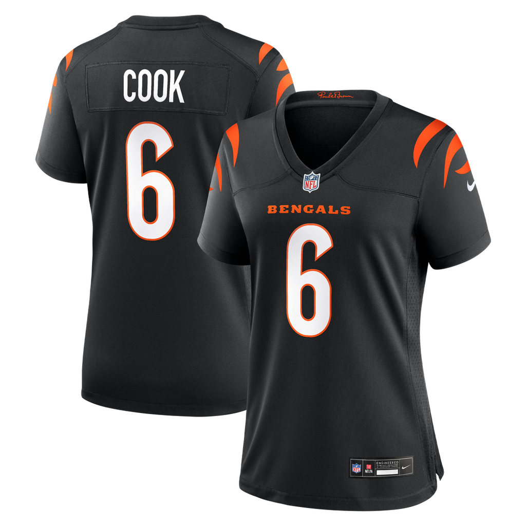 Women's Nike Cincinnati Bengals Bryan Cook Black Team Game NFL Jersey