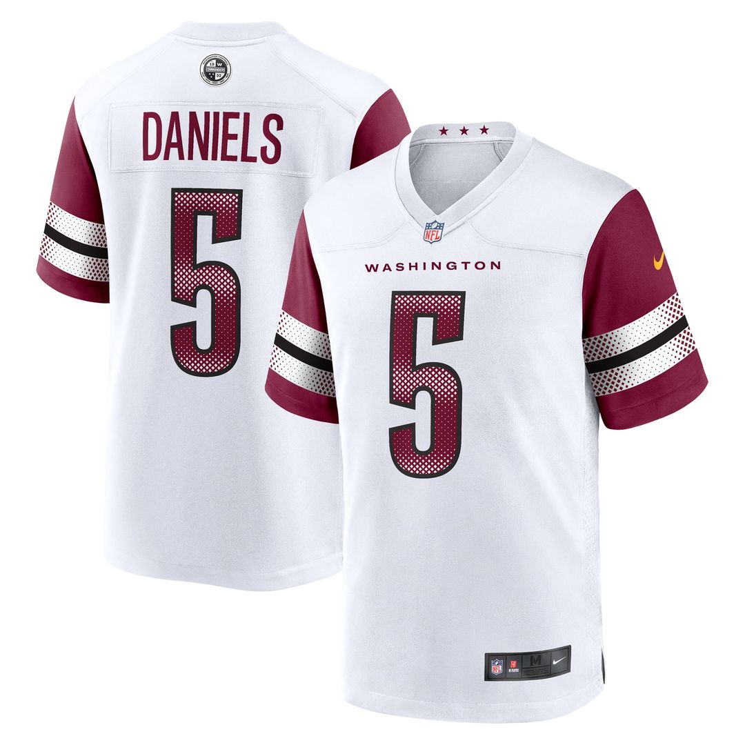 Men's Nike Washington Commanders Jayden Daniels White Player Game NFL Jersey