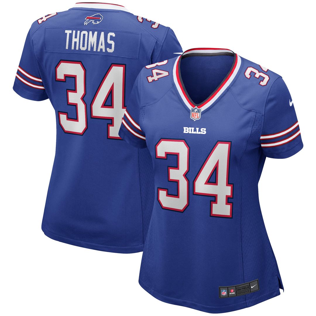 Women's Nike Buffalo Bills Thurman Thomas Royal Game Retired Player NFL Jersey