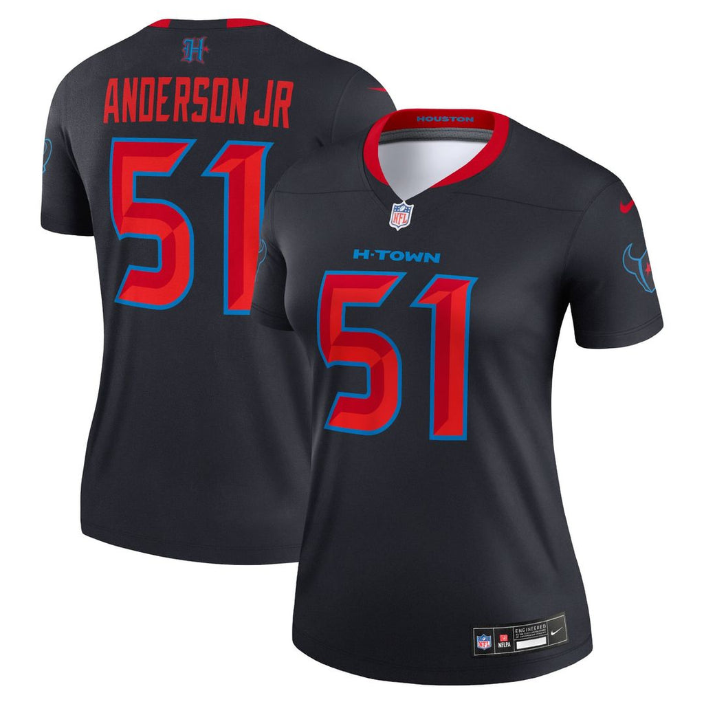 Women's Nike Houston Texans Will Anderson Jr. Navy Alternate Legend Player NFL Performance Top