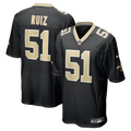 Men's Nike New Orleans Saints Cesar Ruiz Black Player Game NFL Jersey
