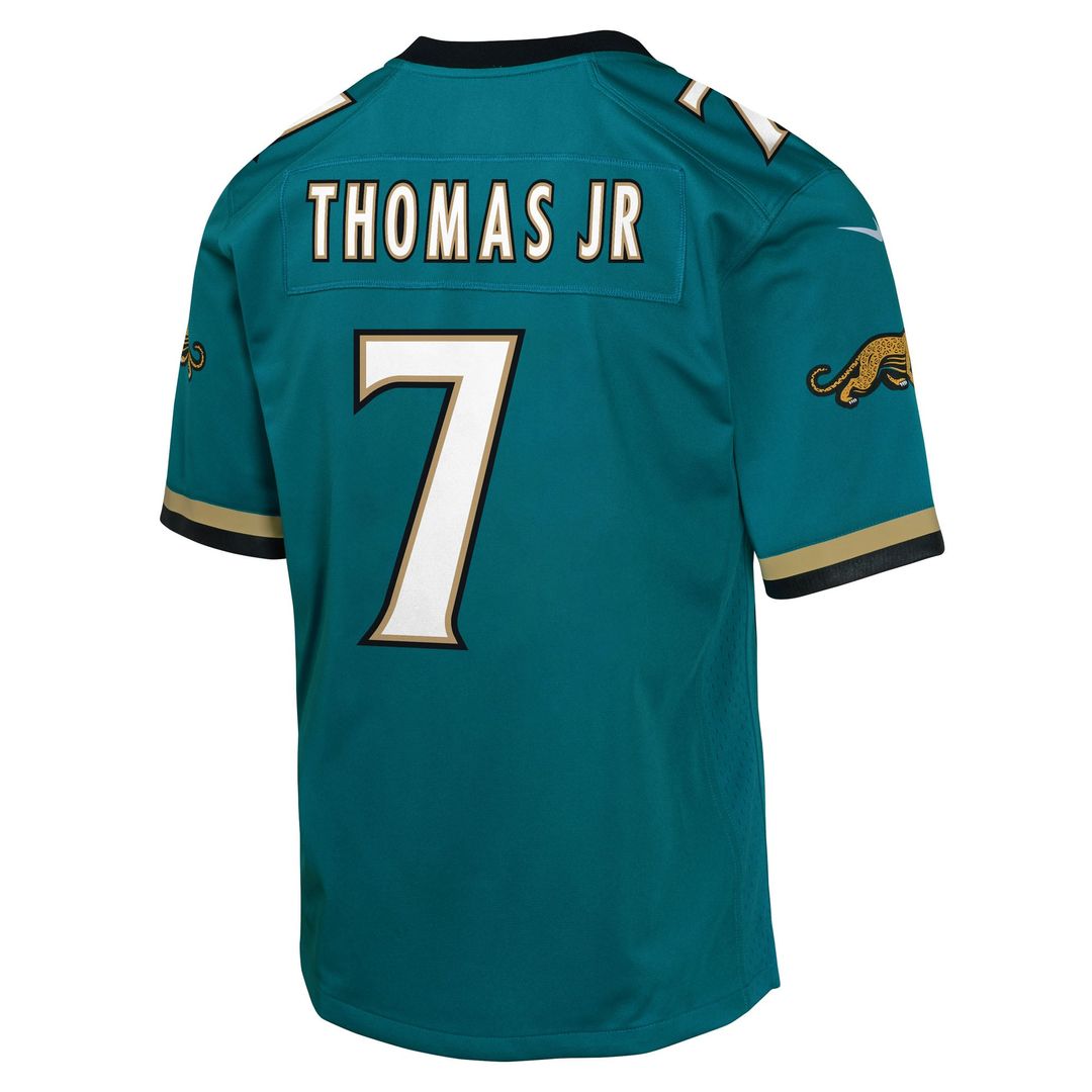 Youth Nike Jacksonville Jaguars Brian Thomas Jr. Teal Alternate 2 Prowler Throwback Game NFL Jersey