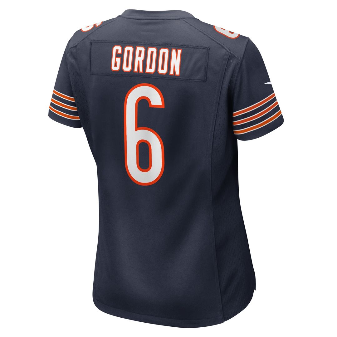 Women's Nike Chicago Bears Kyler Gordon Navy Game Player NFL Jersey
