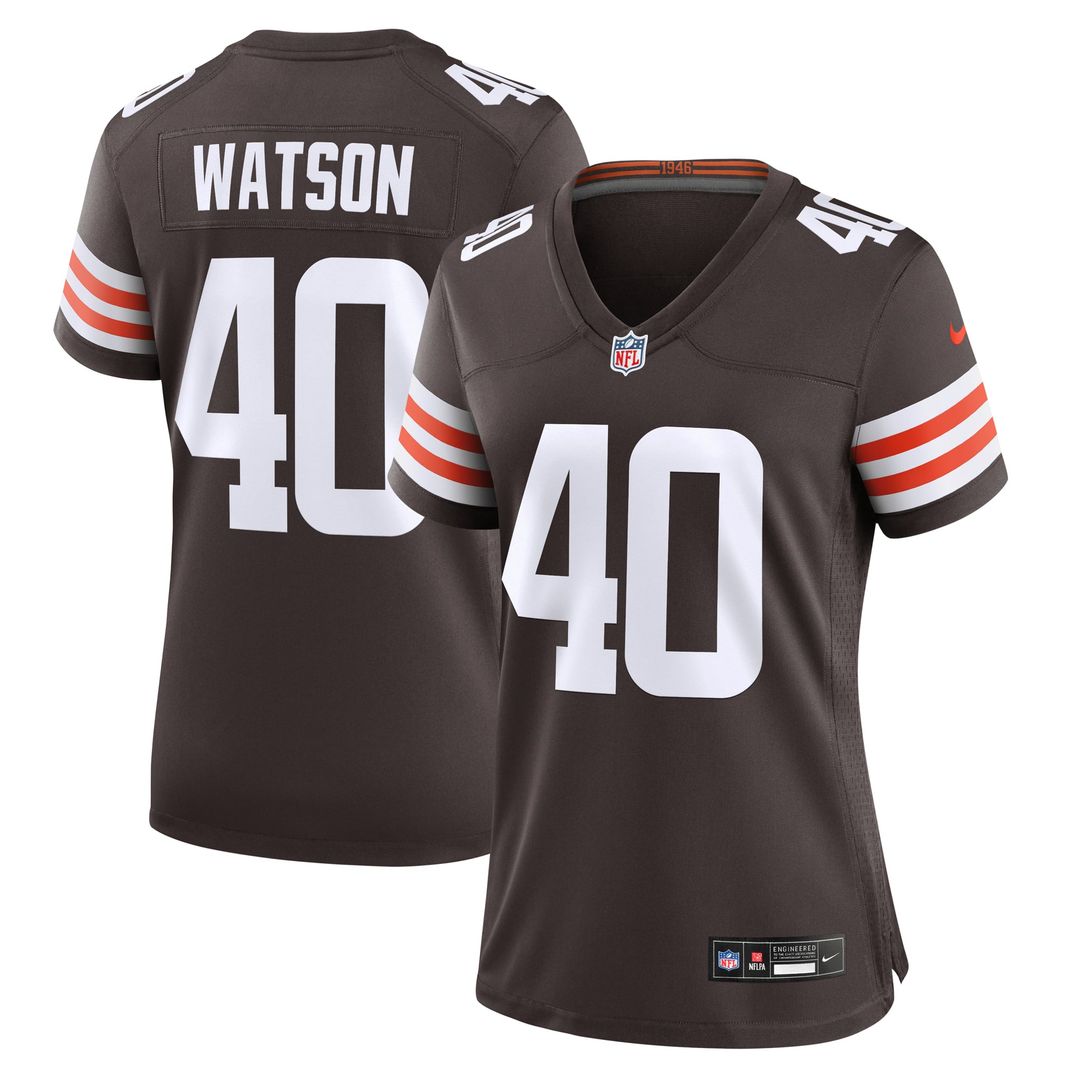Women's Nike Cleveland Browns Nathaniel Watson Brown Game NFL Jersey