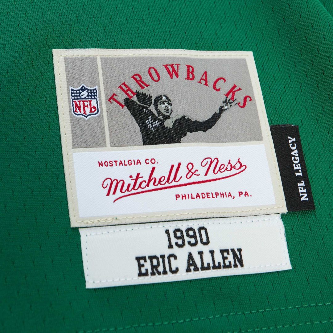 Men's Mitchell & Ness Philadelphia Eagles Eric Allen Kelly Green Legacy Replica NFL Jersey