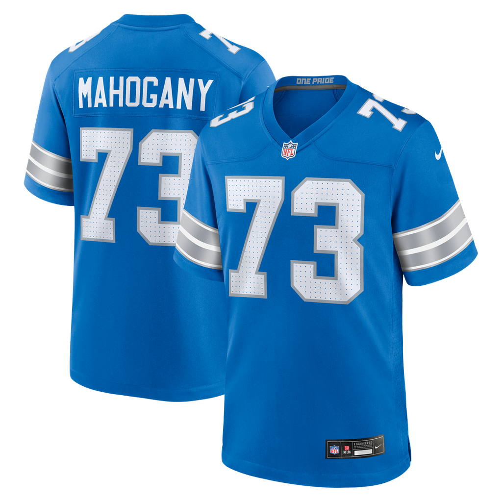 Men's Nike Detroit Lions Christian Mahogany Blue Team Game NFL Jersey