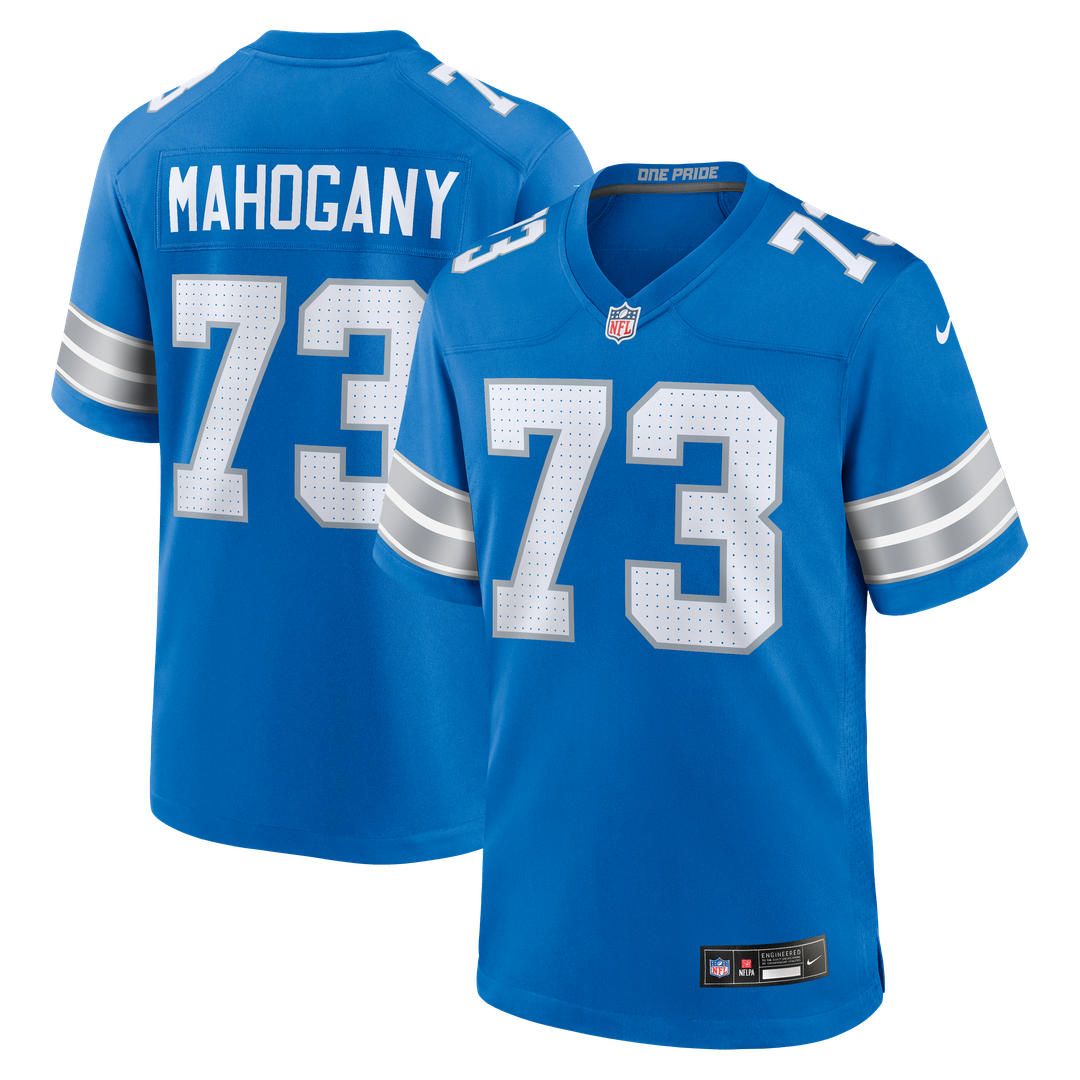 Men's Nike Detroit Lions Christian Mahogany Blue Team Game NFL Jersey