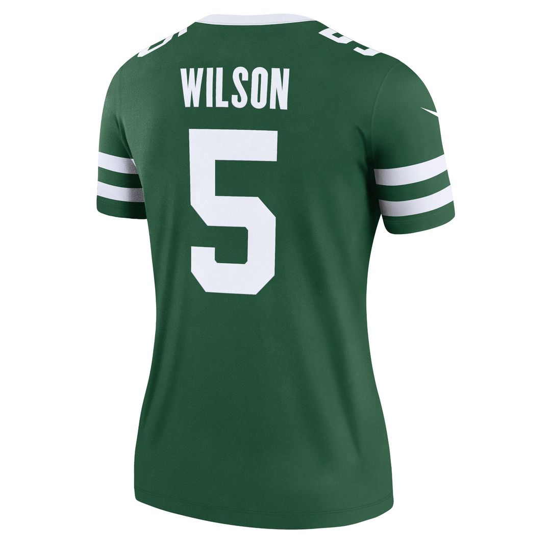 Women's Nike New York Jets Garrett Wilson Legacy Green Legend Player NFL Performance Top