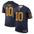 Men's Nike Green Bay Packers Jordan Love Navy The 1923 Classic Legend Player Dri-FIT Top NFL Jersey