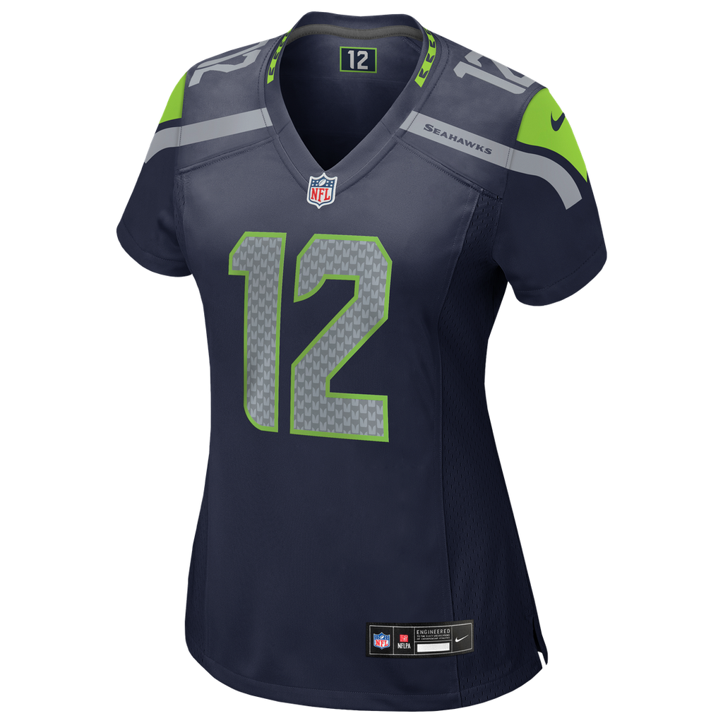 Women's Nike Seattle Seahawks 12s College Navy Team Game NFL Jersey