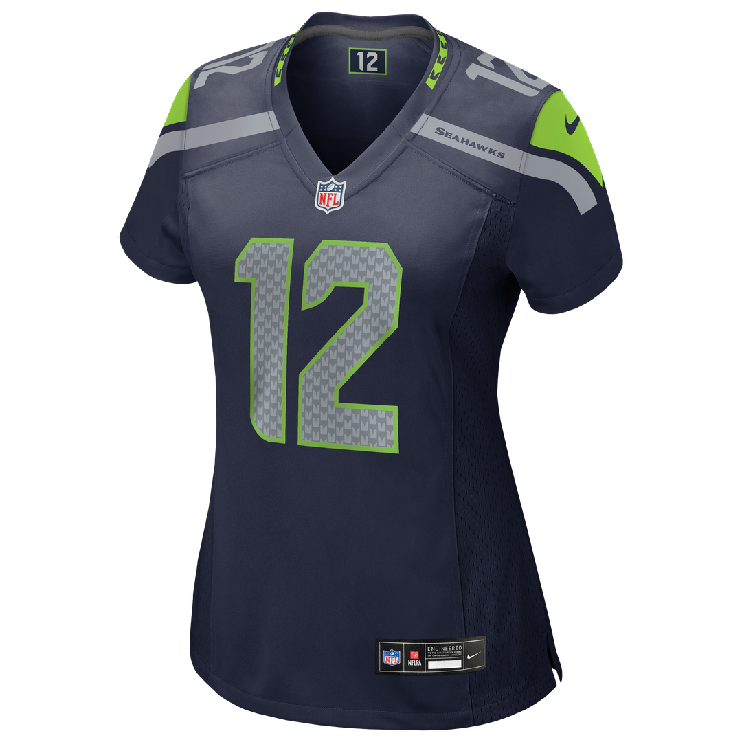 Women's Nike Seattle Seahawks 12s College Navy Team Game NFL Jersey
