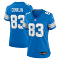 Women's Nike Detroit Lions Tyler Conklin Blue Team Game NFL Jersey