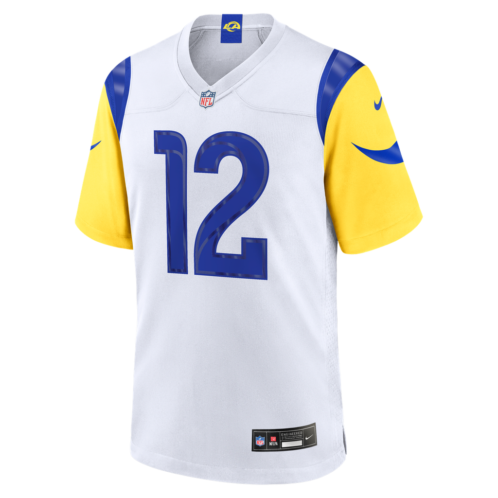 Men's Nike Los Angeles Rams Puka Nacua White Game Player NFL Jersey