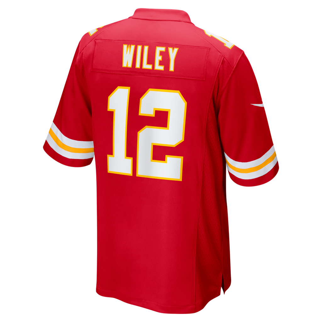 Men's Nike Kansas City Chiefs Jared Wiley Red Game NFL Jersey