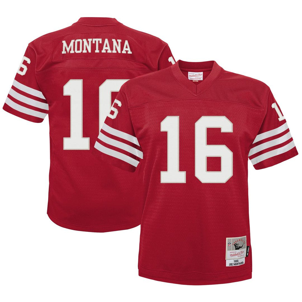 Infant Mitchell & Ness San Francisco 49ers Joe Montana Scarlet 1990 Retired Legacy NFL Jersey