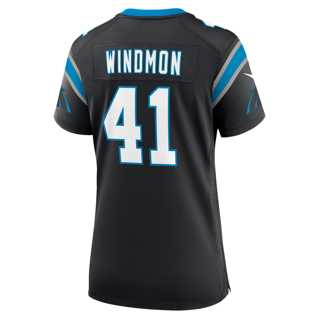 Women's Nike Carolina Panthers Jacoby Windmon Black Team Game NFL Jersey