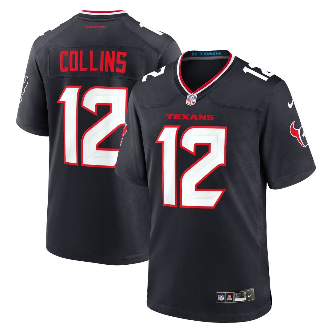 Men's Nike Houston Texans Nico Collins Red Alternate Game NFL Jersey