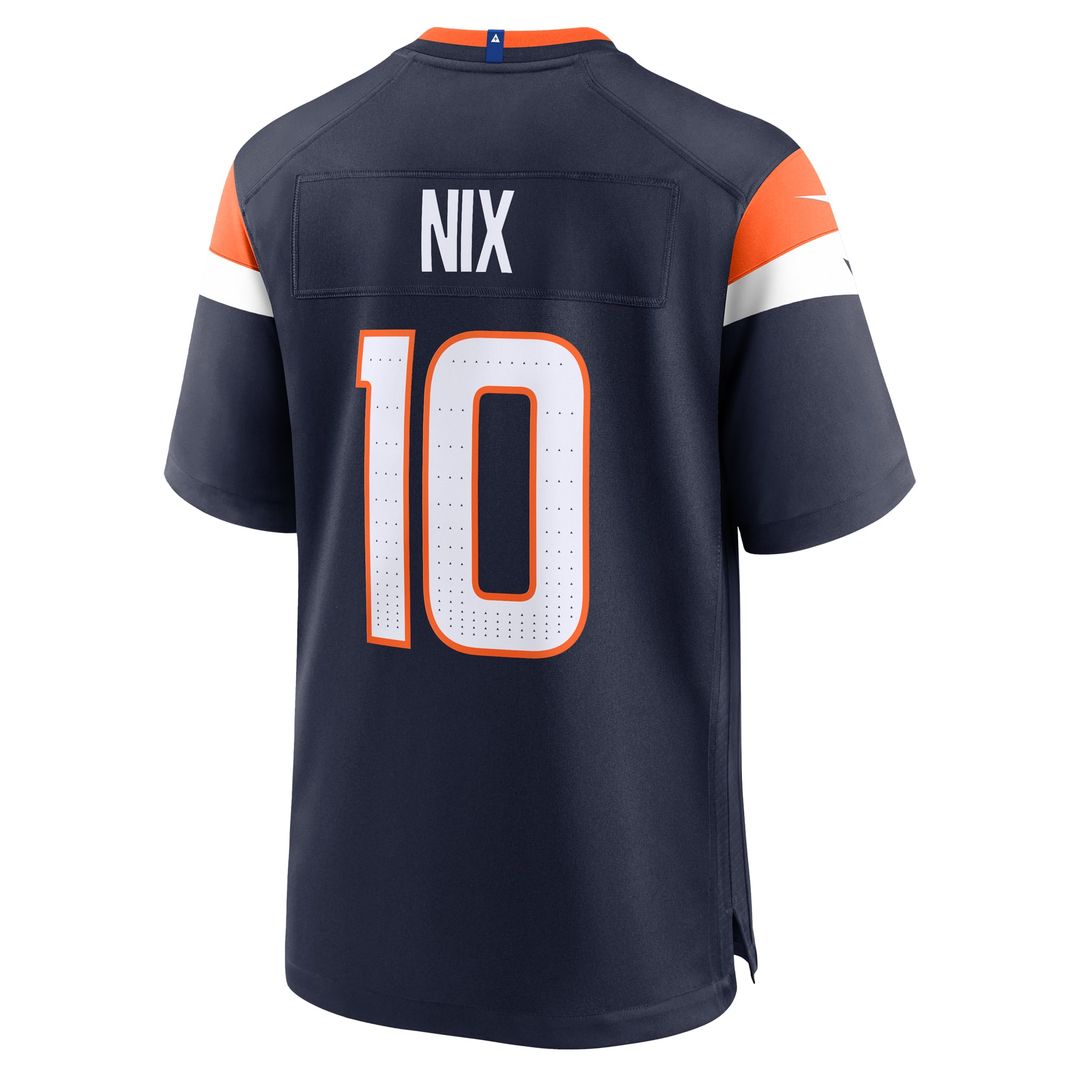 Men's Nike Denver Broncos Bo Nix Orange Player Game NFL Jersey