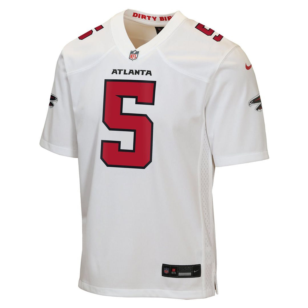 Youth Nike Atlanta Falcons Drake London White Game NFL Jersey
