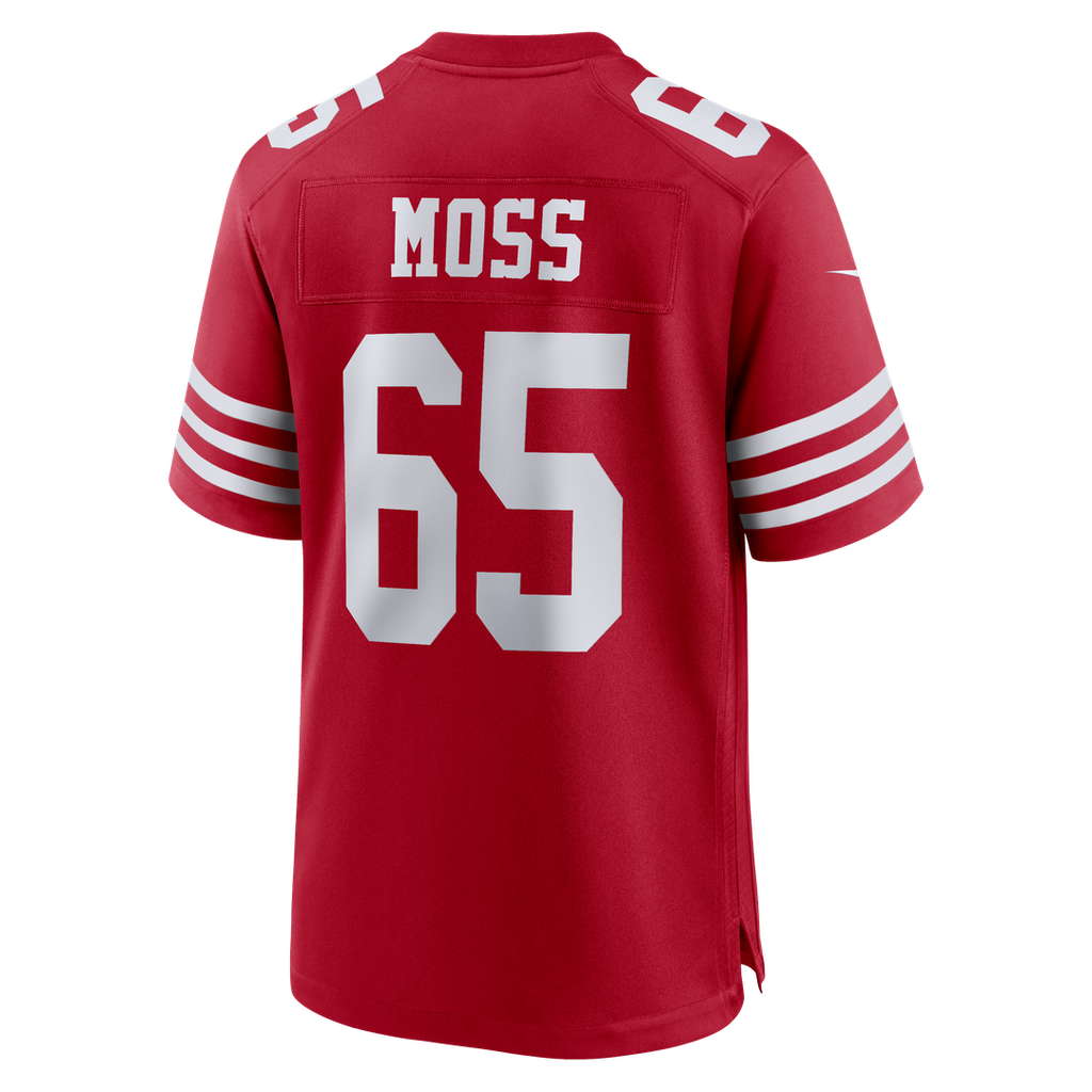 Men's Nike San Francisco 49ers Drew Moss Scarlet Team Game NFL Jersey