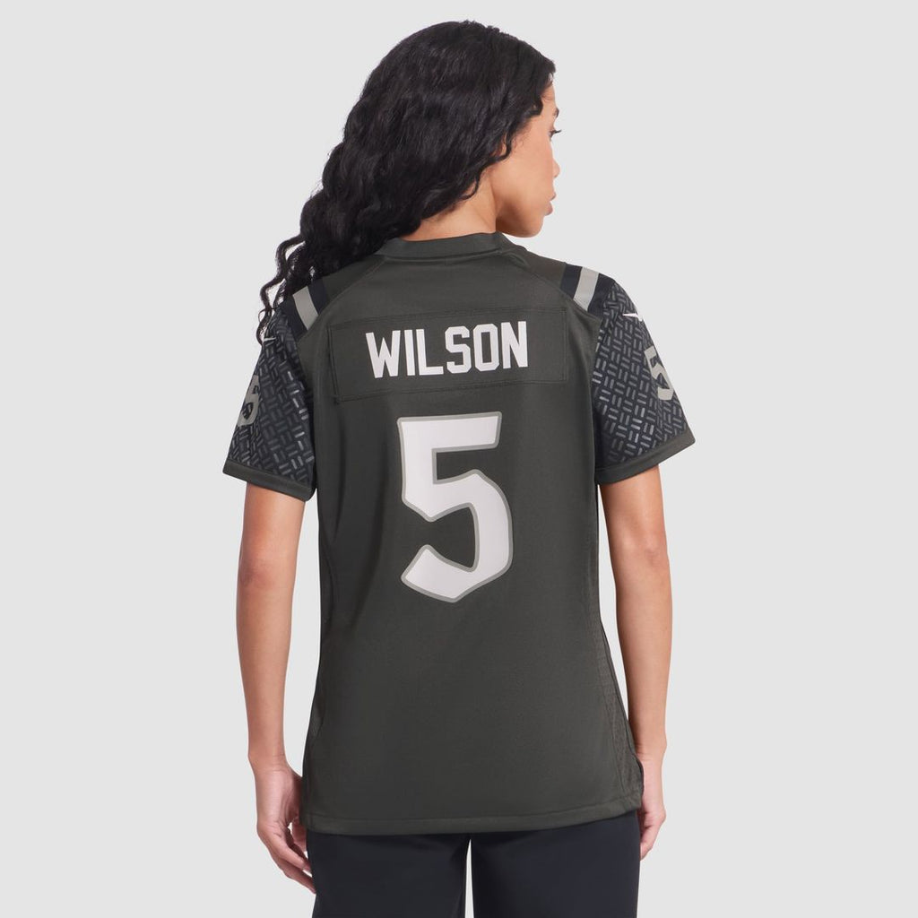Women's Nike New York Jets Garrett Wilson Gotham Green 2025 Rivalries Collection Game NFL Jersey