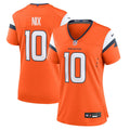 Women's Nike Denver Broncos Bo Nix Orange Game NFL Jersey