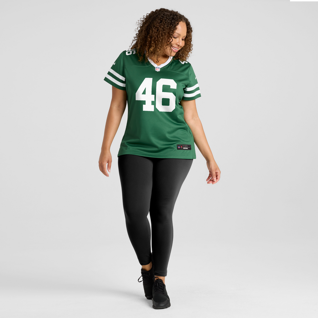 Women's Nike New York Jets Joseph Ossai Legacy Green Team Game NFL Jersey