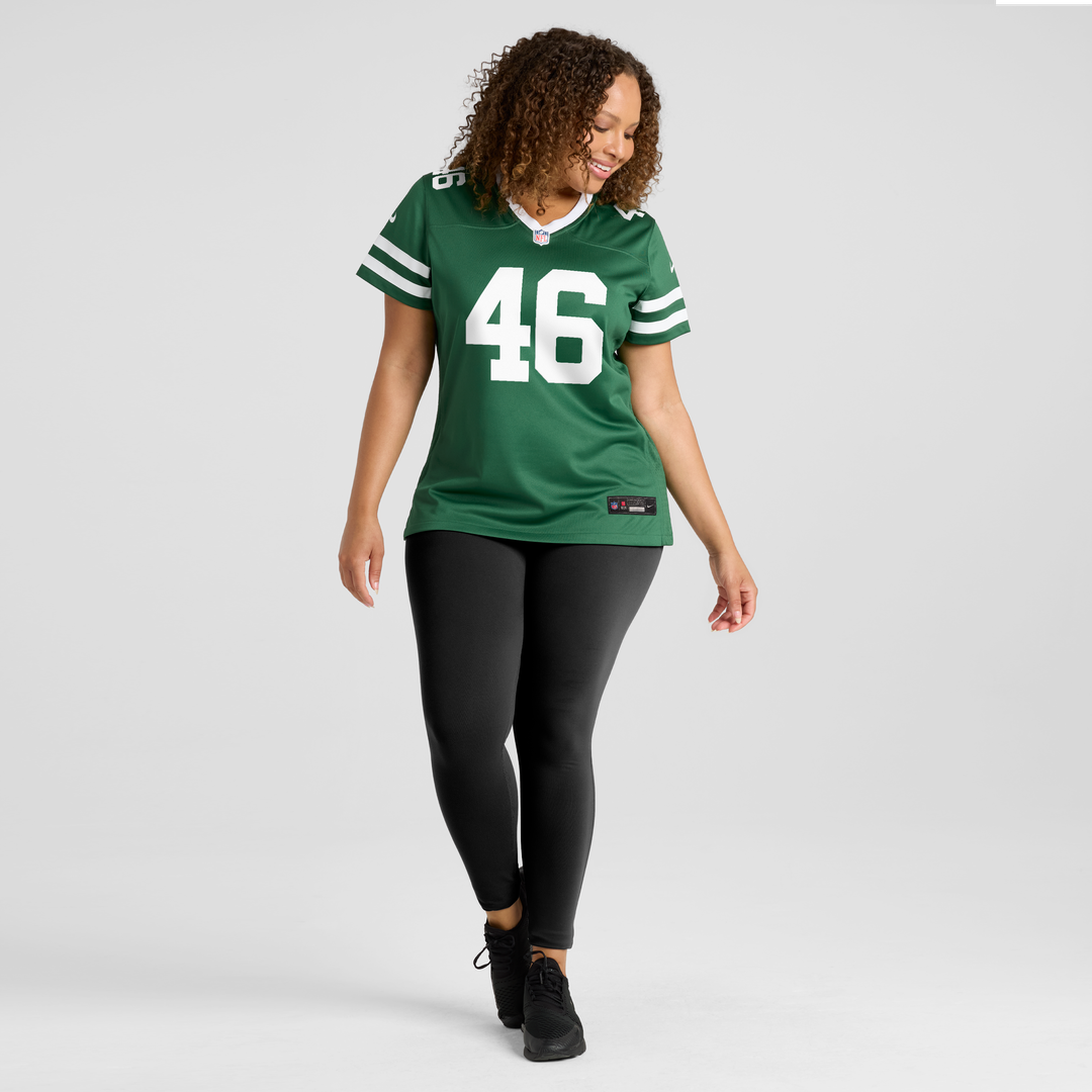 Women's Nike New York Jets Joseph Ossai Legacy Green Team Game NFL Jersey