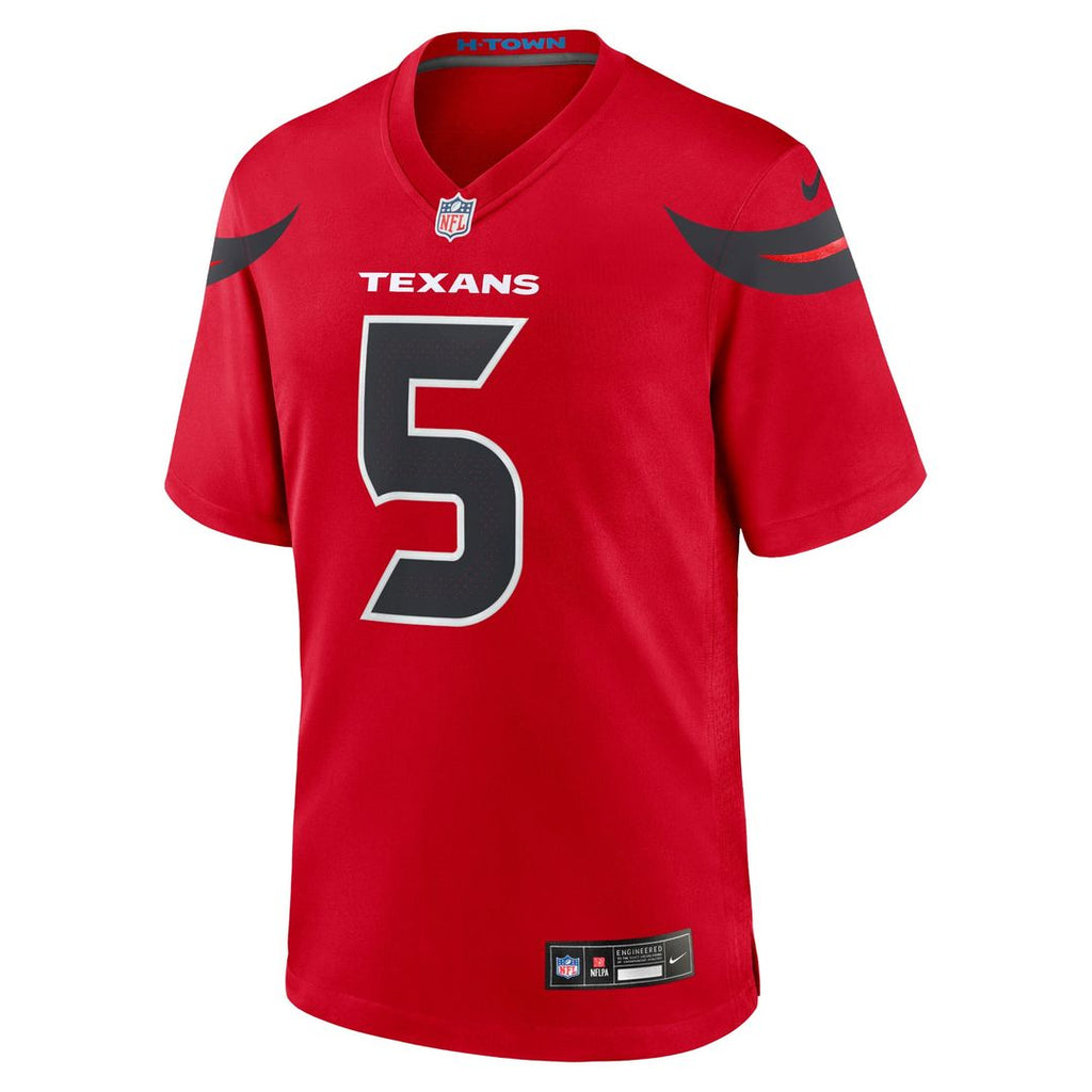 Men's Nike Houston Texans Jalen Pitre Red Alternate Game NFL Jersey