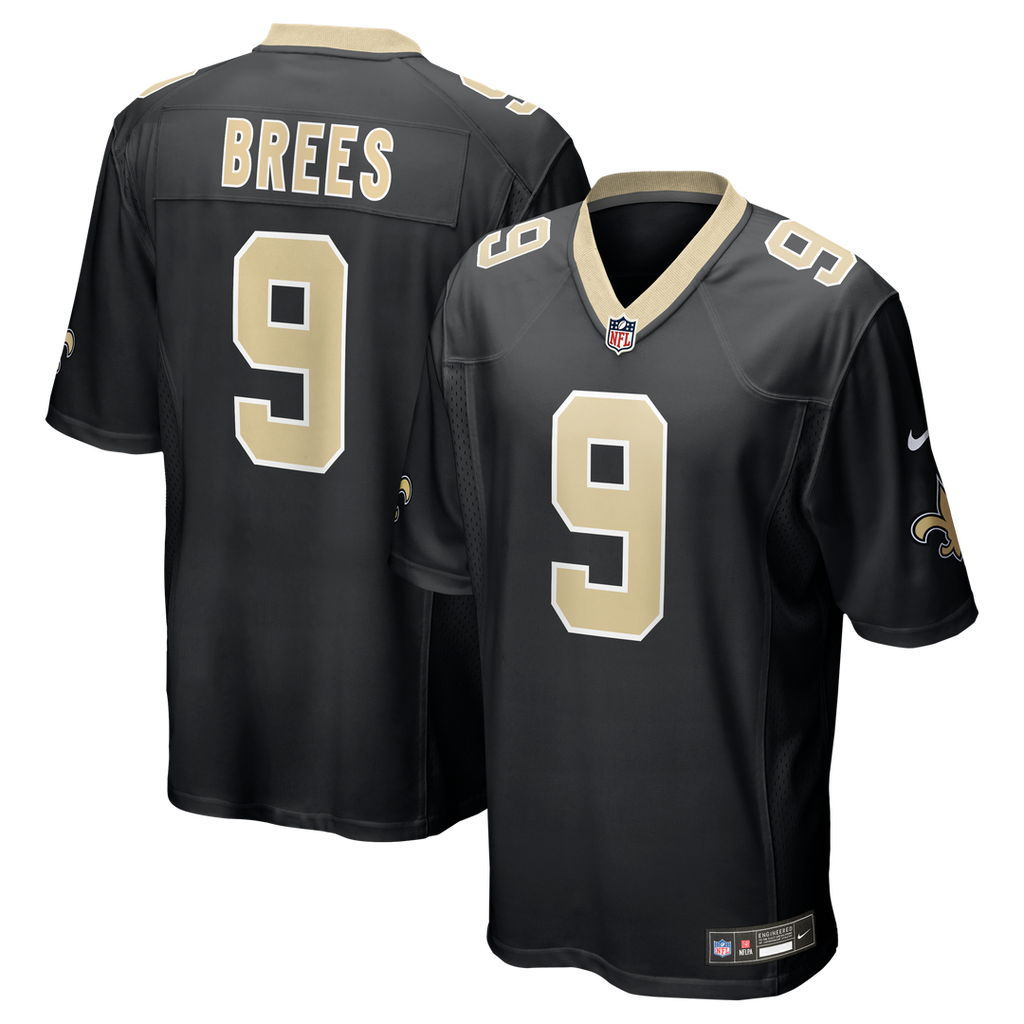 Men's Nike New Orleans Saints Drew Brees Black Team Game NFL Jersey