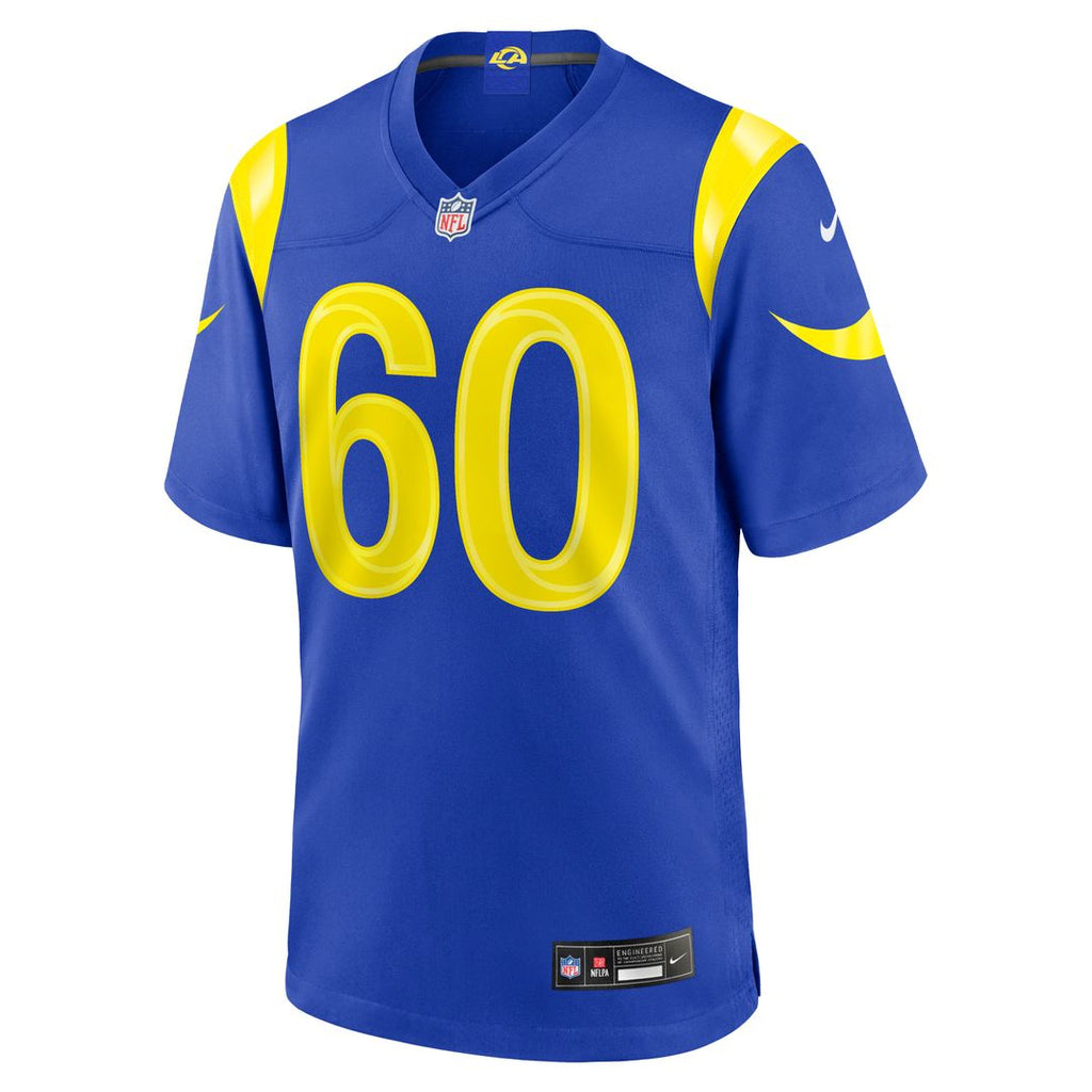 Men's Nike Los Angeles Rams Wyatt Bowles Royal Team Game NFL Jersey