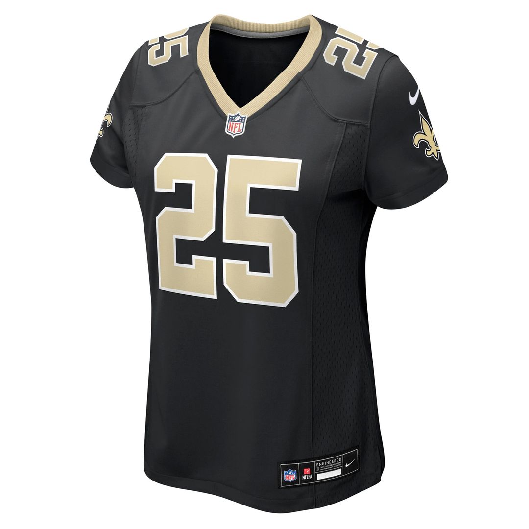 Women's Nike New Orleans Saints Rejzohn Wright Black Team Game NFL Jersey