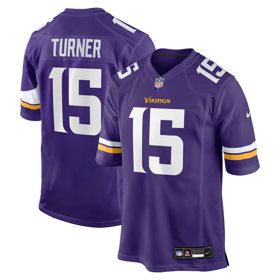 Men's Nike Minnesota Vikings Dallas Turner Purple Player Game NFL Jersey