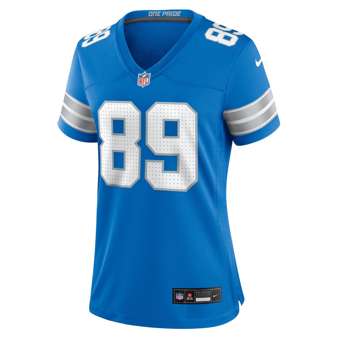 Women's Nike Detroit Lions Brock Wright Blue Team Game NFL Jersey