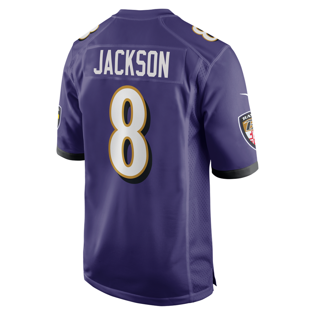 Men's Nike Baltimore Ravens Lamar Jackson Purple Game NFL Jersey