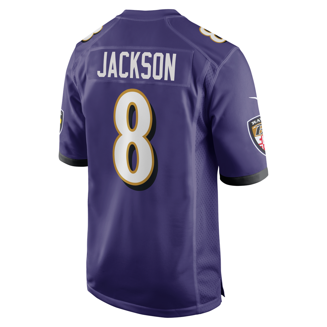 Men's Nike Baltimore Ravens Lamar Jackson Purple Game NFL Jersey
