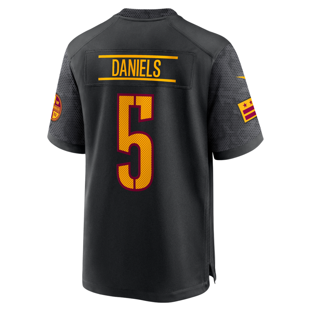 Men's Nike Washington Commanders Jayden Daniels Black Alternate Game Player NFL Jersey