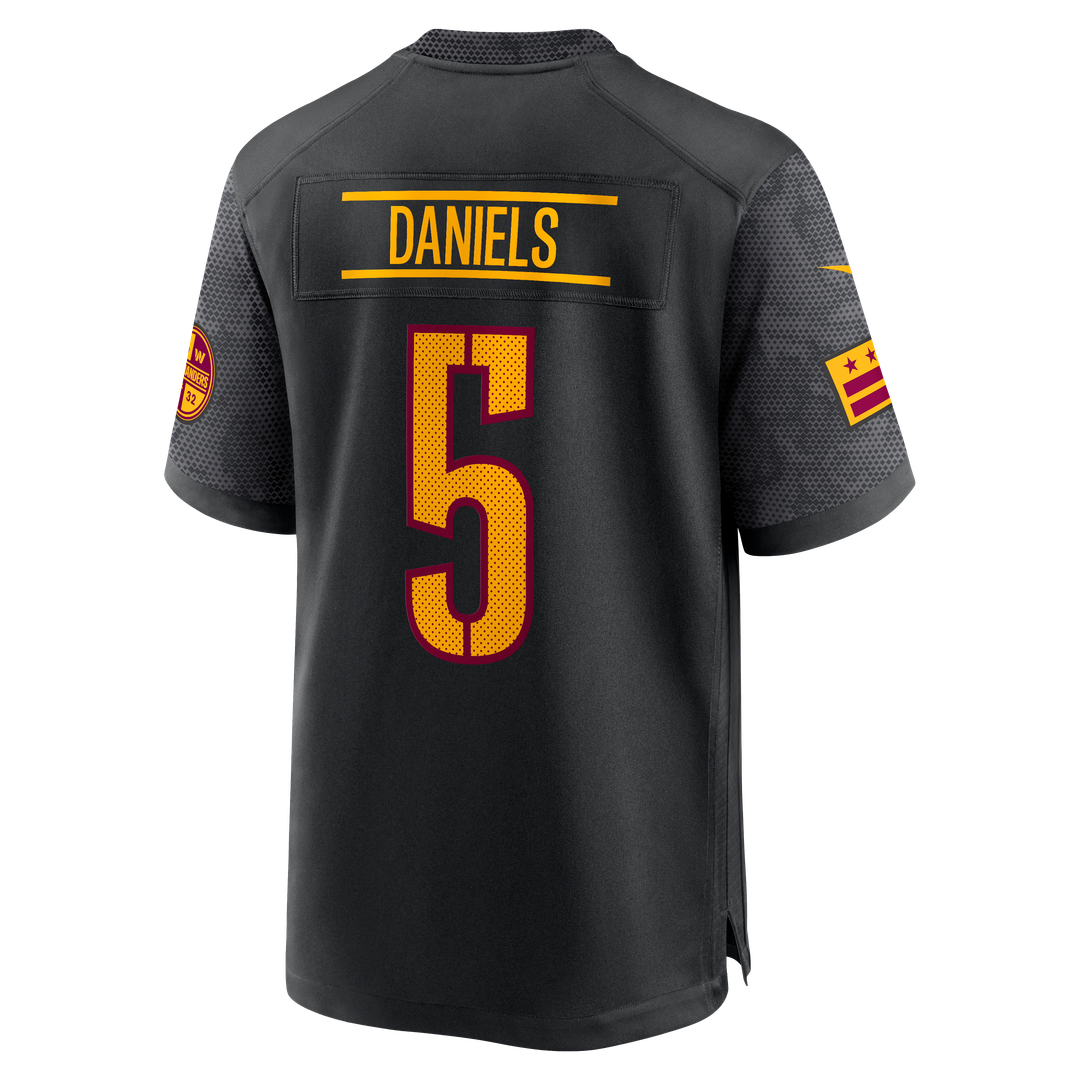 Men's Nike Washington Commanders Jayden Daniels Black Alternate Game Player NFL Jersey