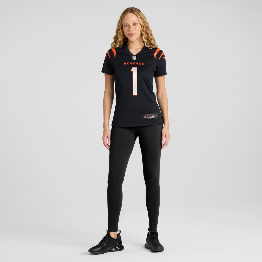 Women's Nike Cincinnati Bengals Number 1 Mom Black Game NFL Jersey