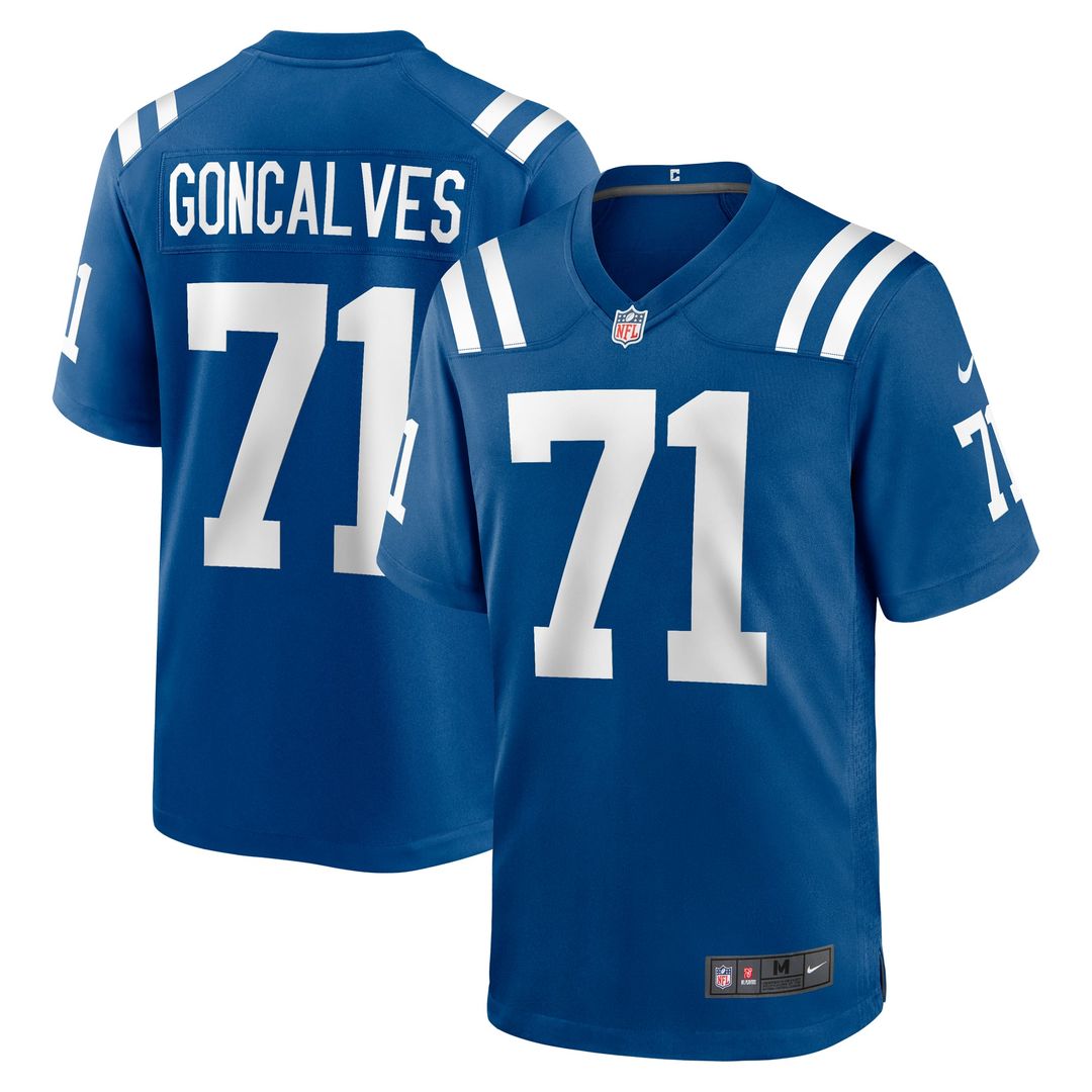 Men's Nike Indianapolis Colts Matt Goncalves Royal Game NFL Jersey