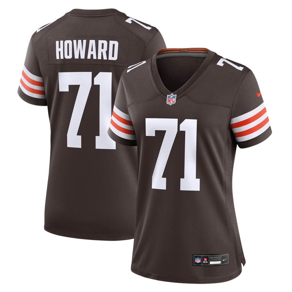 Women's Nike Cleveland Browns Tytus Howard Brown Team Game NFL Jersey