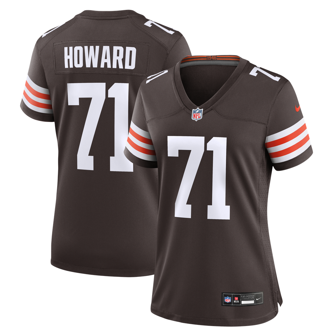 Women's Nike Cleveland Browns Tytus Howard Brown Team Game NFL Jersey