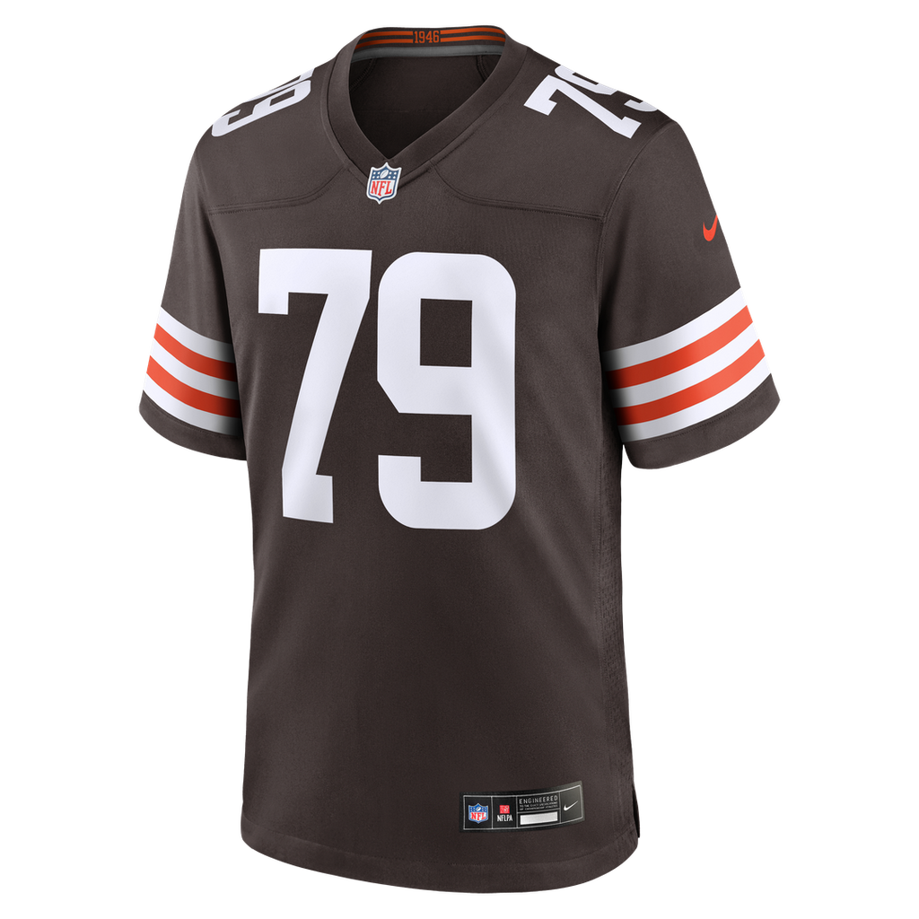 Men's Nike Cleveland Browns Dawand Jones Brown Team Game NFL Jersey