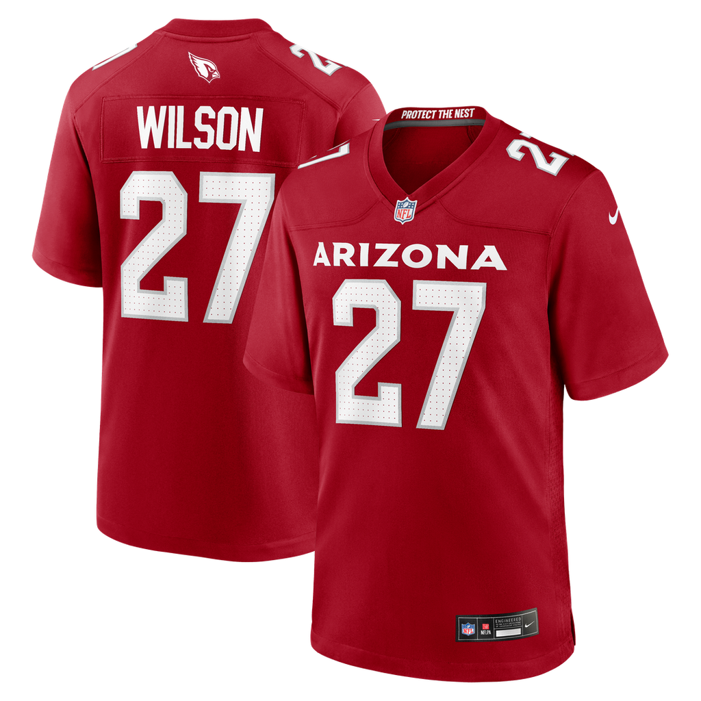 Men's Nike Arizona Cardinals Divaad Wilson Cardinal Team Game NFL Jersey