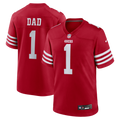 Men's Nike San Francisco 49ers Number 1 Dad Scarlet Game NFL Jersey