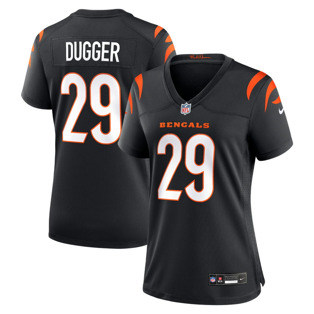 Women's Nike Cincinnati Bengals Kyle Dugger Black Team Game NFL Jersey