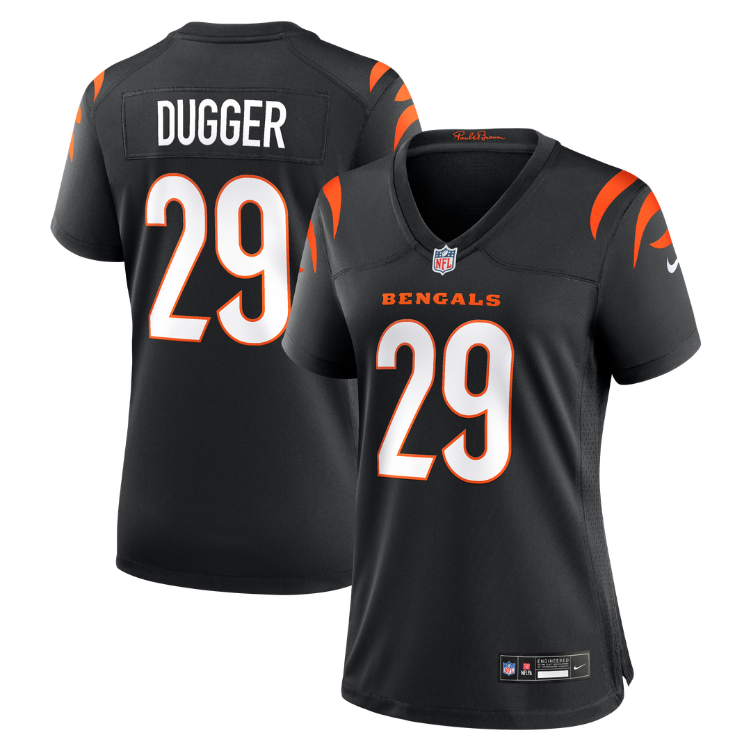 Women's Nike Cincinnati Bengals Kyle Dugger Black Team Game NFL Jersey