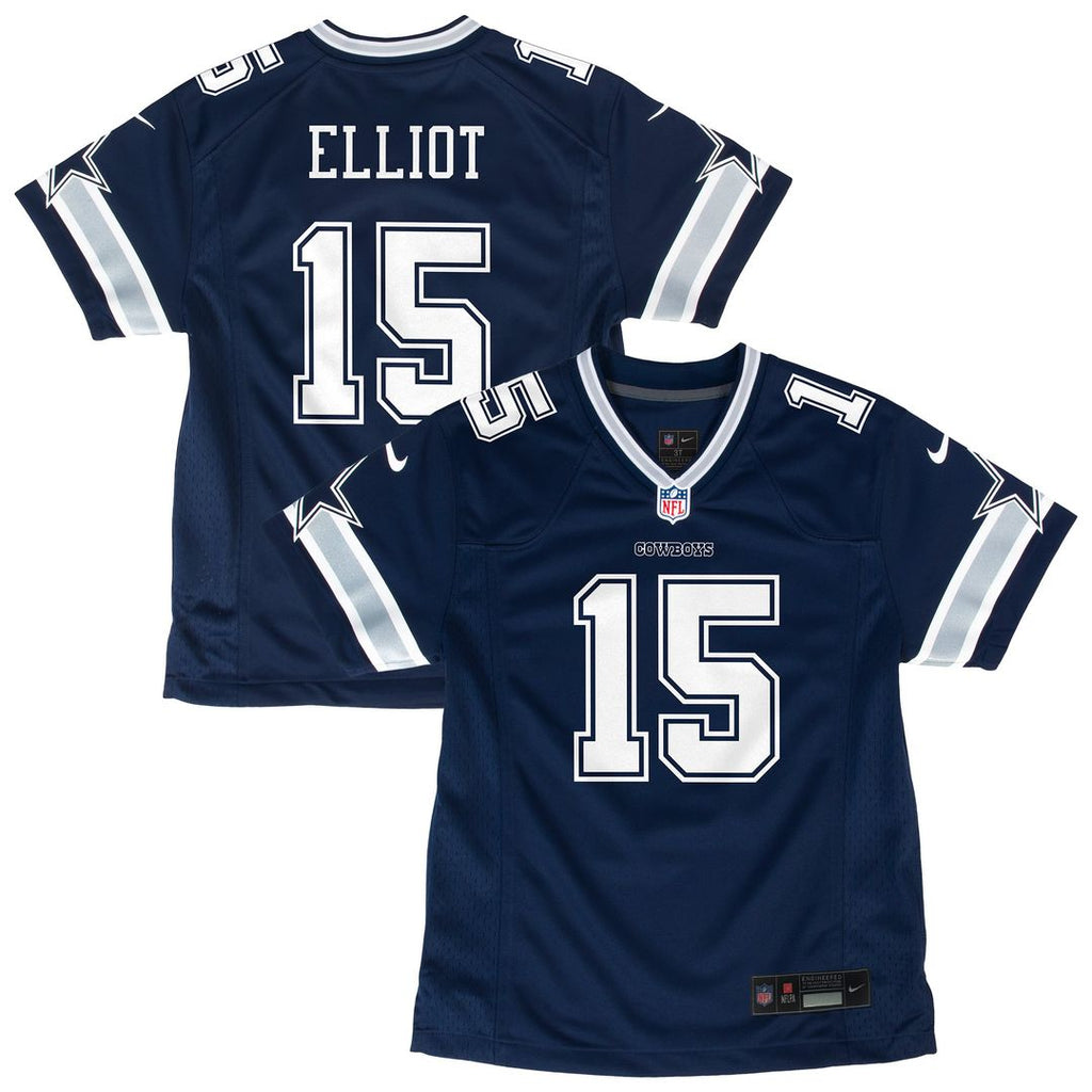 Youth Nike Dallas Cowboys Ezekiel Elliott Navy Game NFL Jersey