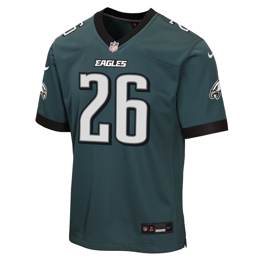 Youth Nike Philadelphia Eagles Saquon Barkley Midnight Green Team Game NFL Jersey